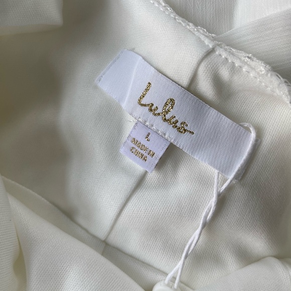 Eternal Happiness White Lace Square Neck Mermaid Maxi Dress - Size L. - Picture 4 of 4